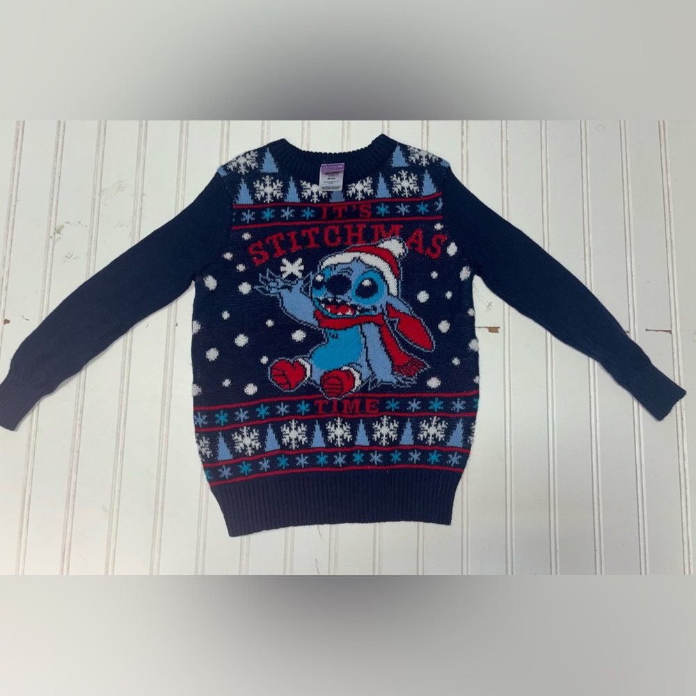 Stitch Ugly Christmas Stitchmas Sweater Unisex Kids Size (4-5) NWOT